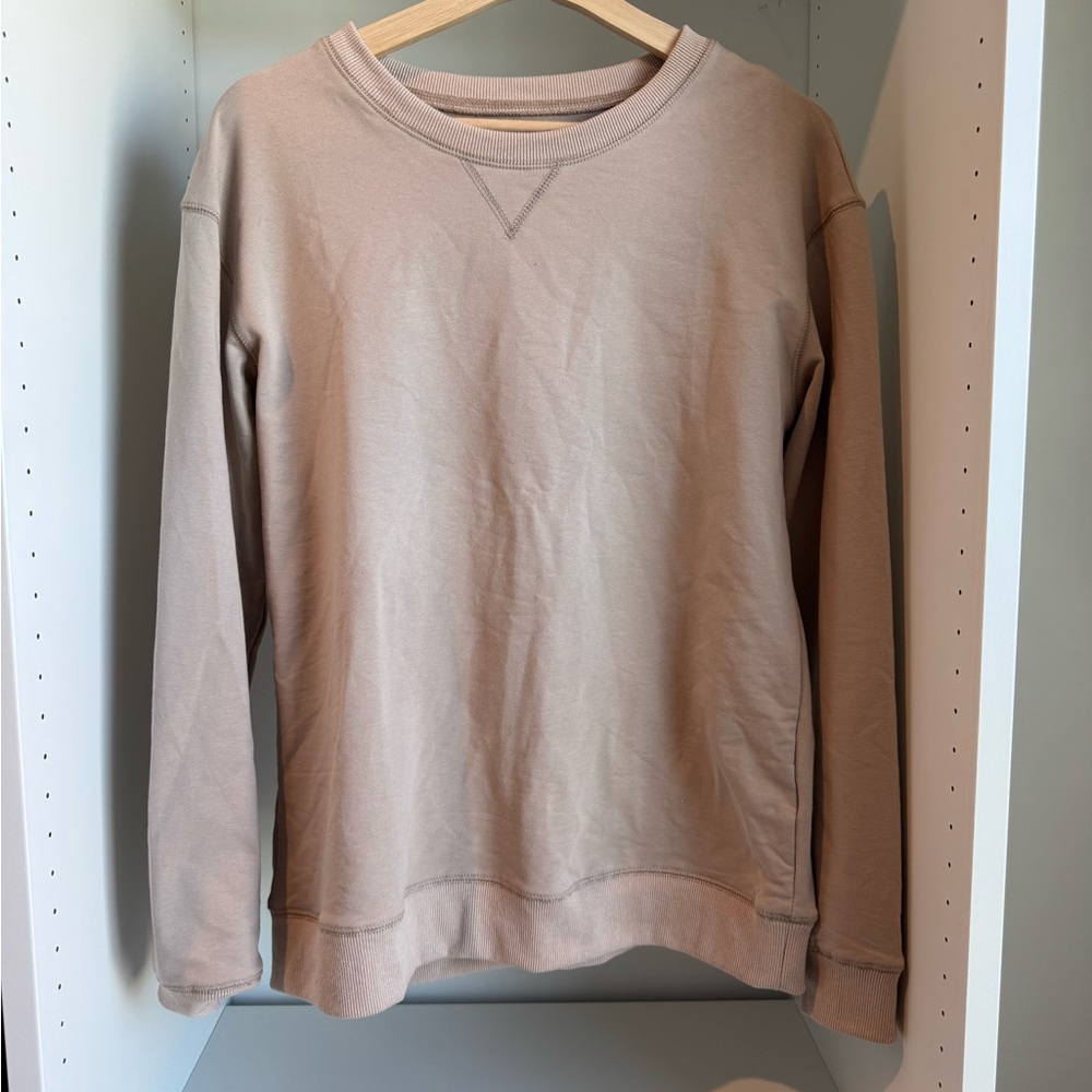 Women’s Crewneck Sweatshirt in Light Taupe